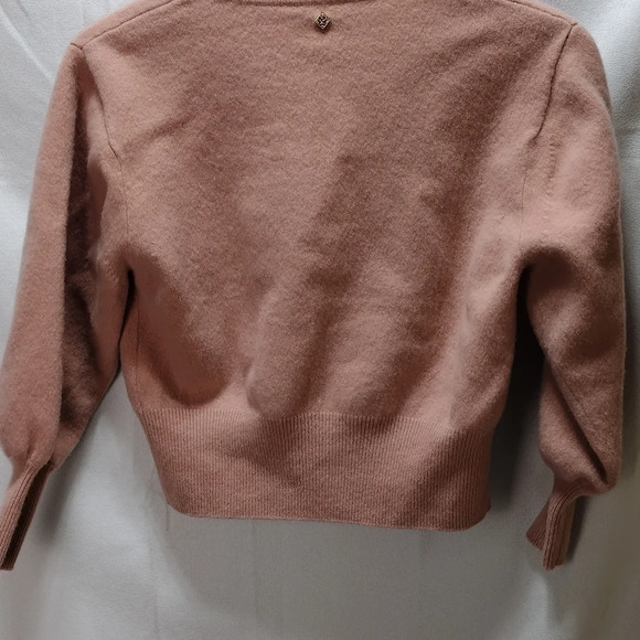 SANDRO Paris Happy  Wool Cropped Cardigan Sweater Size 2 NWOT - Picture 8 of 12